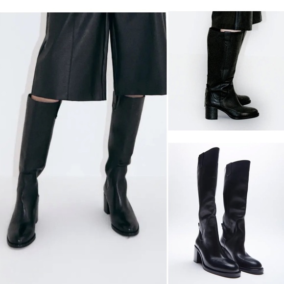 Zara Block Heel Boots - Picture 1 of 12